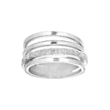 Billede af Jane Kønig Big Olympia Ring stål m. cz (str. 60)