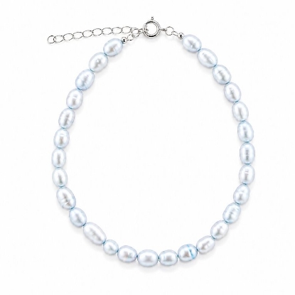 Billede af Belladi "Ella Blue" armbånd sølv m. fvp (16-22 cm)