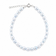 Billede af Belladi "Ella Blue" armbånd sølv m. fvp (19 + 3 cm)
