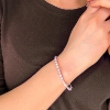 Billede af Belladi "Ella Purple" armbånd sølv m. fvp (16-22 cm)