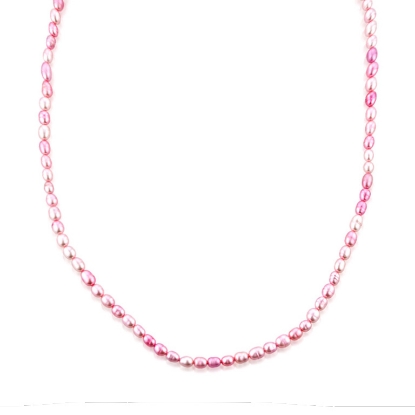Billede af Belladi "Ella Pink" halskæde sølv m. fvp (40-48 cm)