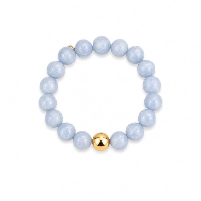 Billede af BAY "Blue Bracelet" armbånd forgyldt stål m. sten