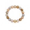 Billede af BAY "Brown Bracelet" armbånd forgyldt stål m. sten