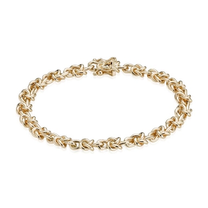 Billede af BNH Armbånd knude bredde 7,6 mm 18,5cm 14 kt.