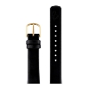 Billede af Arne Jacobsen Sort Læderrem stål doublé (16 mm) - 34 mm ur