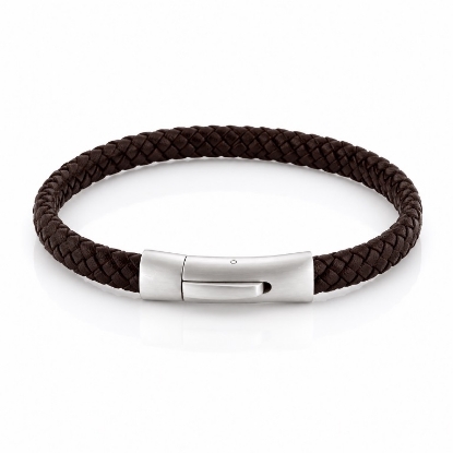 Billede af Gentleman's "Logan" armbånd brun læder (19,5-23 cm)