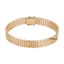 Billede af Armbånd mursten 14kt 9rk bredde 9,0mm 21cm