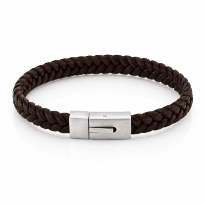 Billede af Gentleman's "Diego" armbånd brun læder (19,5-23 cm)