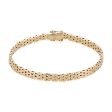 Billede af Armbånd mursten 14kt 5rk bredde 5,0mm 18,5cm