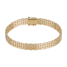 Billede af Armbånd mursten 14kt 7rk bredde 7,0mm 18,5cm