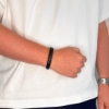Billede af Gentleman's "Felix" armbånd sort læder (19,5-23 cm)