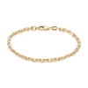Billede af BNH Armbånd anker facet sølv forgyldt t 1,0/br 2,5 mm 18,5cm