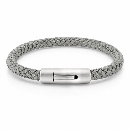 Billede af Gentleman's "James" armbånd grå nylon (19,5-23 cm)