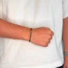 Billede af Gentleman's "Vincent" armbånd stål m. ægte sten (19,5 cm)