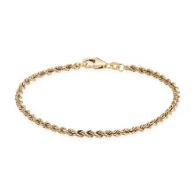 Billede af Armlænke cordel br. 3,2 mm. 21 cm. 8 kt.