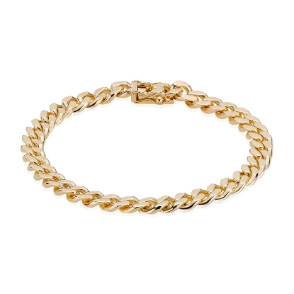 Billede af BNH armbånd panser facet 5,3 mm. i 14 kt.