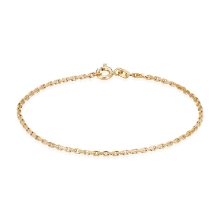 Billede af Armbånd anker facet 8kt t 0,50/br 1,4mm 17cm