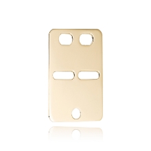 Billede af ID plade stor 22*34mm tyk 0,5mm (massiv) 8kt