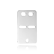 Billede af BNH ID plade mellem sølv 18*26mm tyk 0,5mm (massiv)