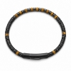 Billede af Gentleman's "Thiago" armbånd stål m. ægte sten (18-21 cm)