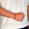 Billede af Gentleman's "Thiago" armbånd stål m. ægte sten (18-21 cm)