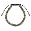 Billede af Gentleman's "Julius" armbånd stål m. ægte sten (21-25 cm)