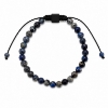 Billede af Gentleman's "Marinus" armbånd stål m. ægte sten (21-25 cm)