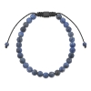 Billede af Gentleman's "Gabriel" armbånd stål m. ægte sten (21-25 cm)