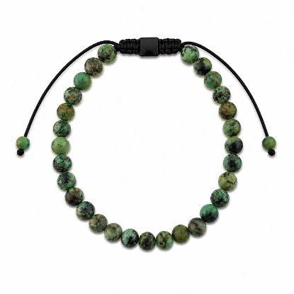 Billede af Gentleman's "Miguel" armbånd stål m. ægte sten (21-25 cm)