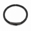 Billede af Gentleman's "Lance" armbånd stål m. ægte sten (18-21 cm)