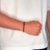 Billede af Gentleman's "Lance" armbånd stål m. ægte sten (18-21 cm)