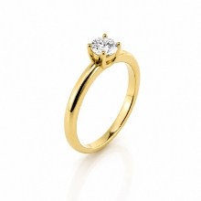Billede af Belladi "Pamela" ring forgyldt sølv m. cz (str. 54)