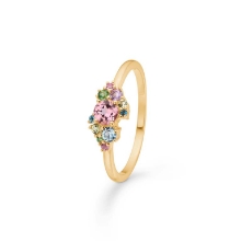 Billede af Mads Z "Little Princess" ring 14 kt. guld m. pink turmalin (str. 50)
