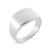 Billede af Ring massiv lukket bund, rek. plade 14*11,3 mm. 925s. (pladering)(signetring)