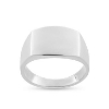 Billede af Ring massiv lukket bund, rek. plade 14*11,3 mm. 925s. (pladering)(signetring)
