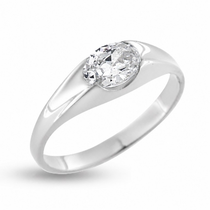 Billede af Ring m. syn. sten 7*5 mm. 925 s.
