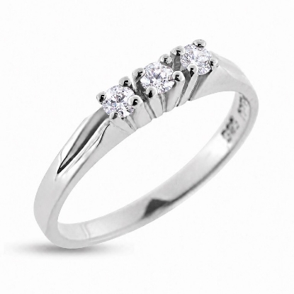 Billede af Ring m. syn stene 3*2½ mm 925s