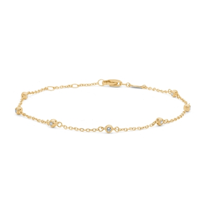 Billede af Mads Z "Nora" armbånd 8 kt. guld m. cz (16,5+2cm)