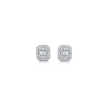 Billede af Mads Z "Elizabeth" ørestik 14 kt. hvid guld. m. 0,36 ct. W.SI