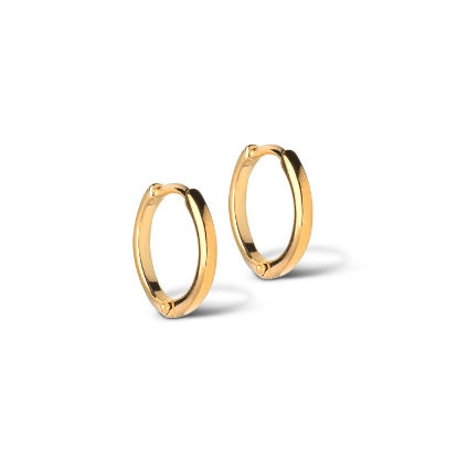 Billede af ENAMEL Copenhagen Classic hoops sølv forgyldt 10mm