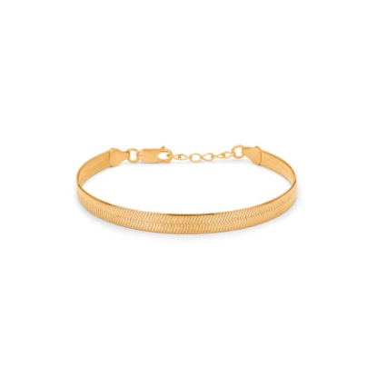 Billede af Studio Z "Cobra Herringbone" armbånd forgyldt sølv (17,5-19,5 cm)