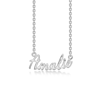 Billede af Studio Z "Name Tag - AMALIE" halskæde sølv (40-45 cm)