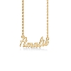 Billede af Studio Z "Name Tag - AMALIE" halskæde forgyldt sølv (40-45 cm)