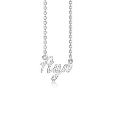 Billede af Studio Z "Name Tag - AYA" halskæde sølv (40-45 cm)