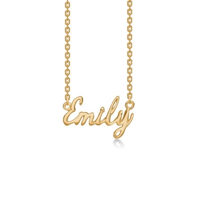 Billede af Studio Z "Name Tag - EMILY" halskæde forgyldt sølv (40-45 cm)