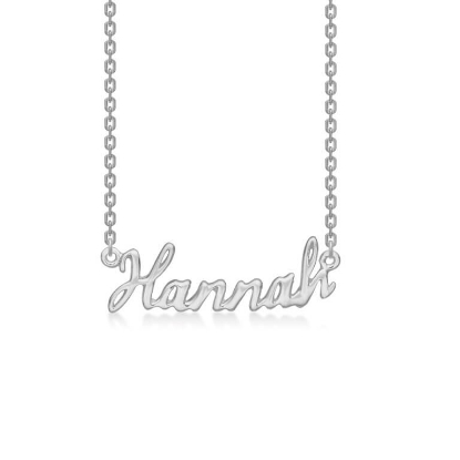 Billede af Studio Z "Name Tag - HANNAH" halskæde sølv (40-45 cm)