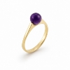 Billede af Ring ametyst kugle 6 mm. 8 kt.
