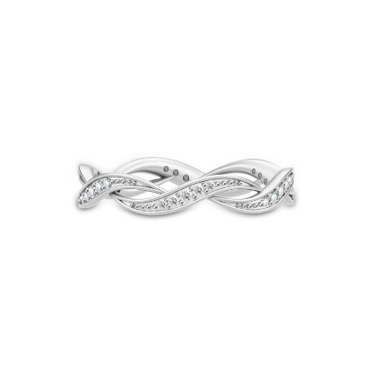 Billede af *Julie Sandlau Ocean ring rhodineret sølv cz str. 56