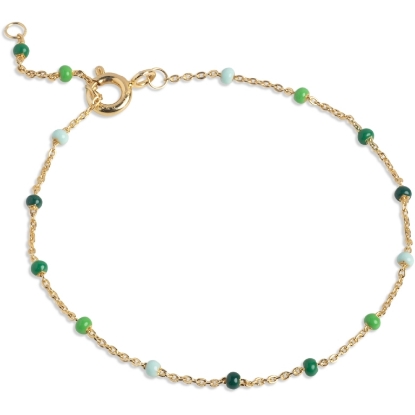 Billede af ENAMEL Copenhagen Lola Spring armbånd forgyldt messing m. emalje (15+4 cm)
