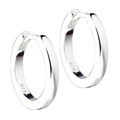 Billede af Aqua Dulce Maren Shiny creoler sølv (16 mm)